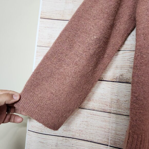 Madewell Women's Small Wool Blend Round Neck Wide Sleeve Oversized Sweater - Picture 11 of 14